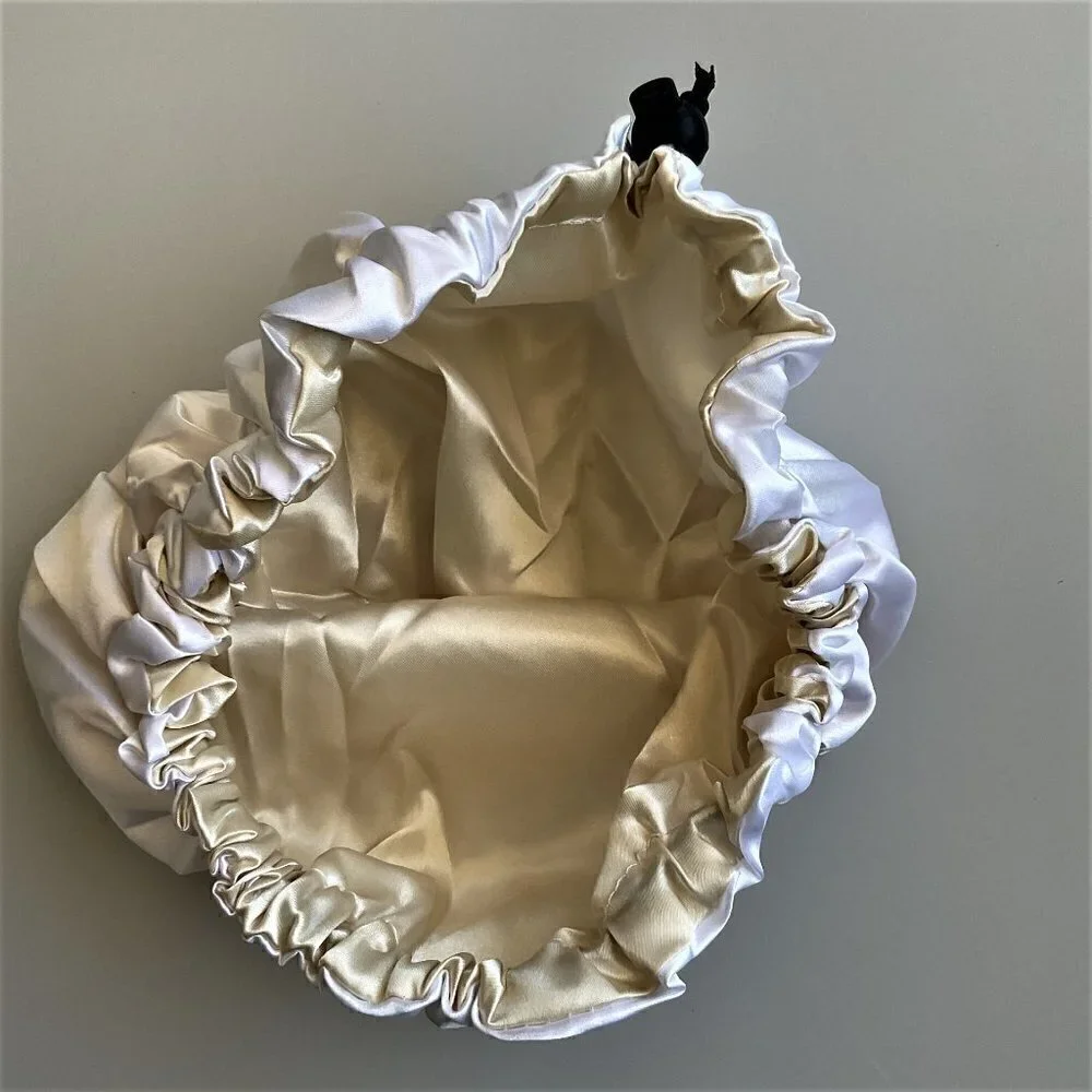 SATIN REVERSIBLE BONNET ADJUSTABLE NIGHT SLEEP CAP COSPLAY COSTUME